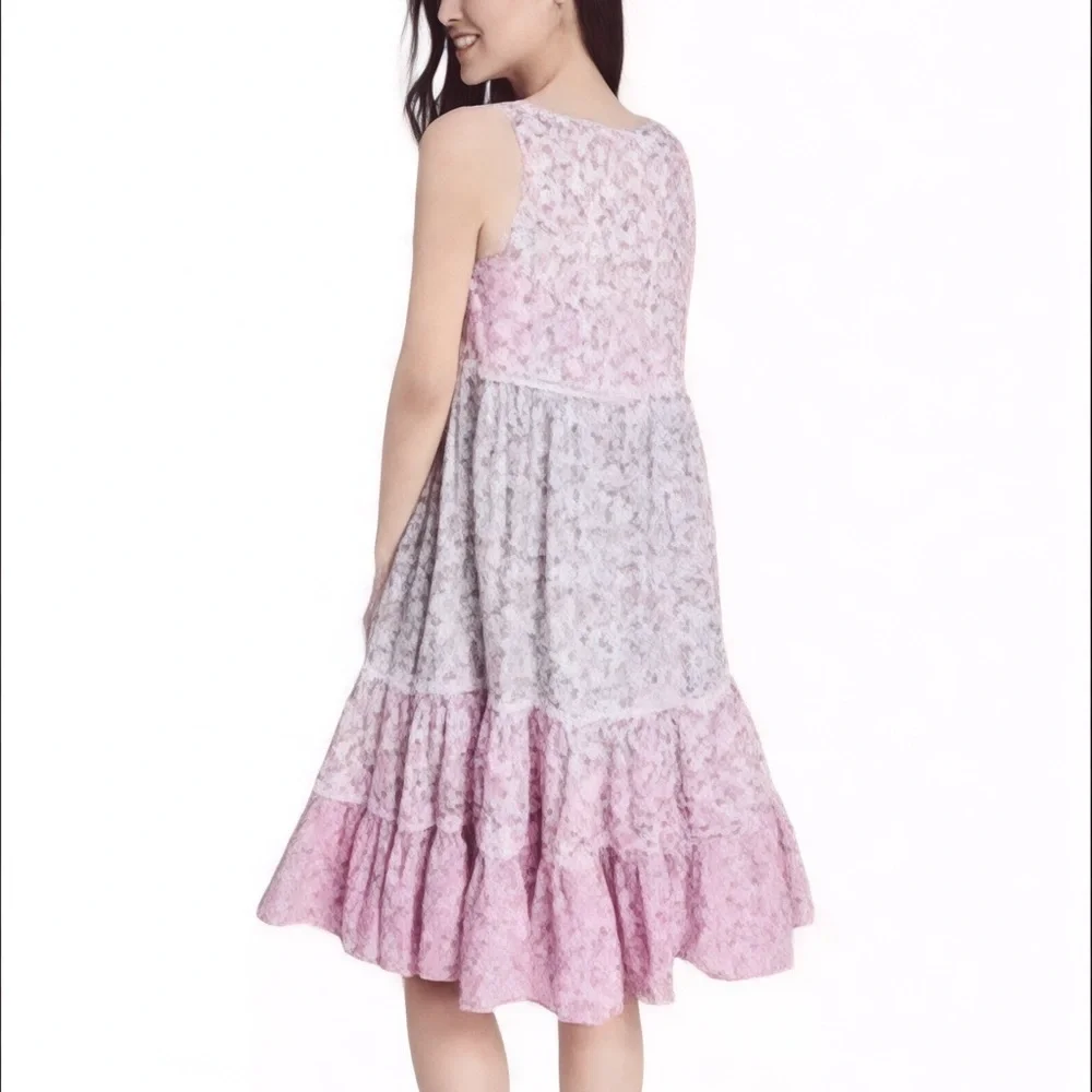 LOVESHACKFANCY x Target Camille Mixed Floral Tiered Midi Dress - Picture 2 of 10